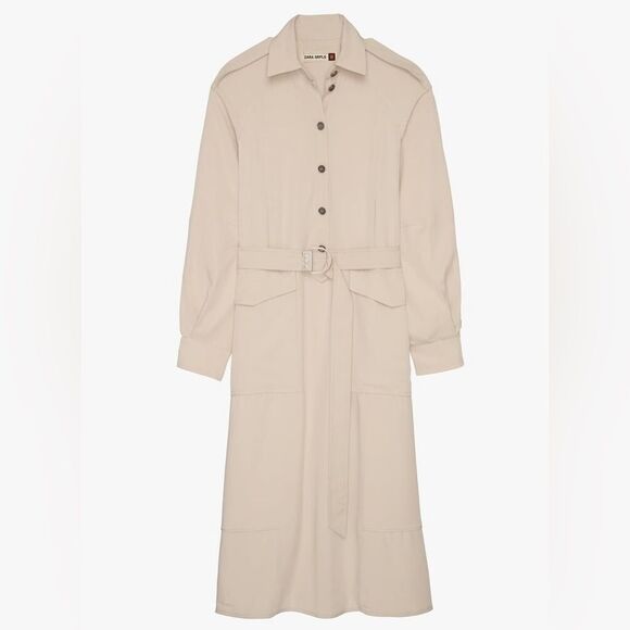 ZARA SRPLS DRSS 09 BEIGE DRESS - Picture 1 of 1